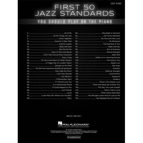 First 50 Jazz Standards