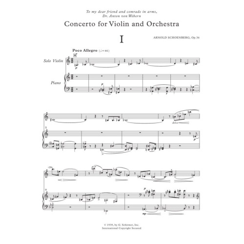 Schönberg, Arnold - Concerto, Op. 36
