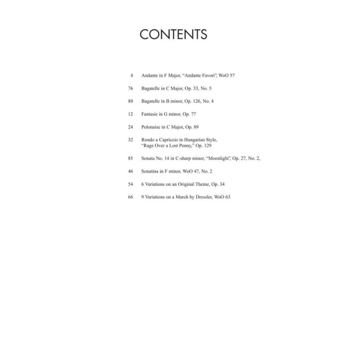 Beethoven: Selected Piano Pieces