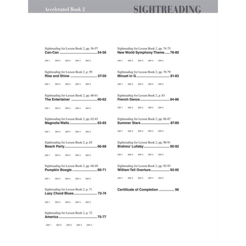 Faber & Faber - Accelerated Piano Adventures Sightreading Book 2