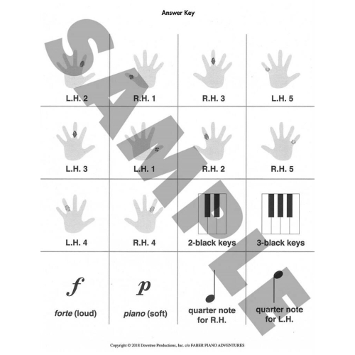 Faber & Faber - My First Piano Adventure¸ Flashcard Sheets