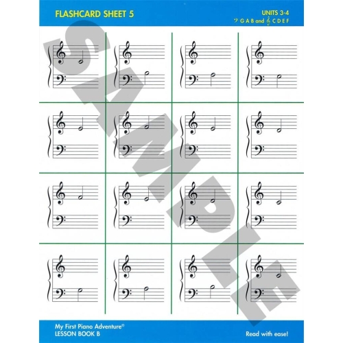 My First Piano Adventure Flashcard Sheets