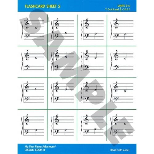 Faber & Faber - My First Piano Adventure¸ Flashcard Sheets