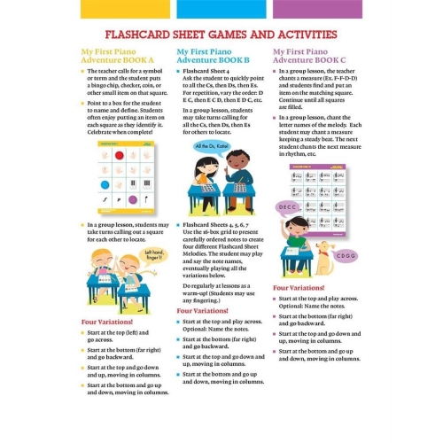 Faber & Faber - My First Piano Adventure¸ Flashcard Sheets