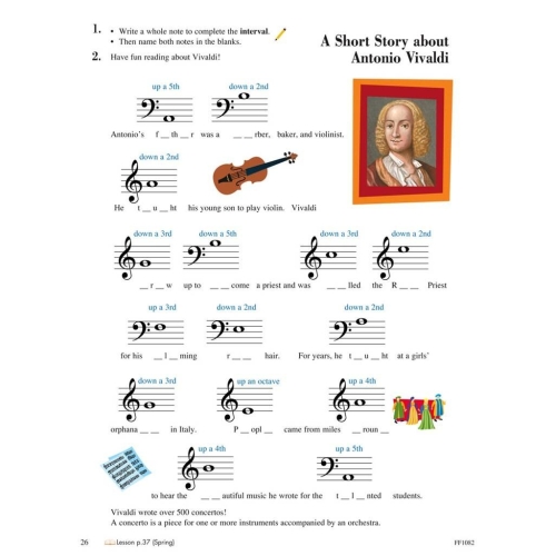 Faber & Faber - Piano Adventures Theory Book Level 2A