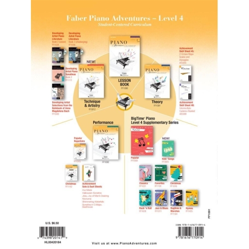 Faber & Faber - Piano Adventures Theory Book Level 4