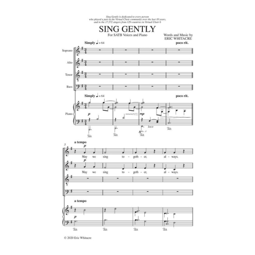 Whitacre, Eric - Sing Gently