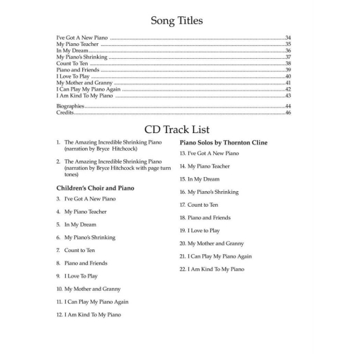 Cline, Thornton - The Amazing Incredible Shrinking Piano