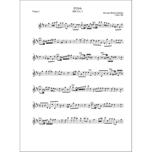 Martini, Giovanni Battista - Sei fughe a 4 (HH.21 nn. 1-6)