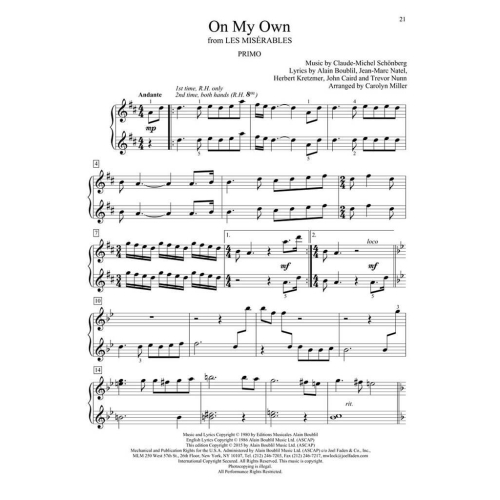 Easy Broadway Duets