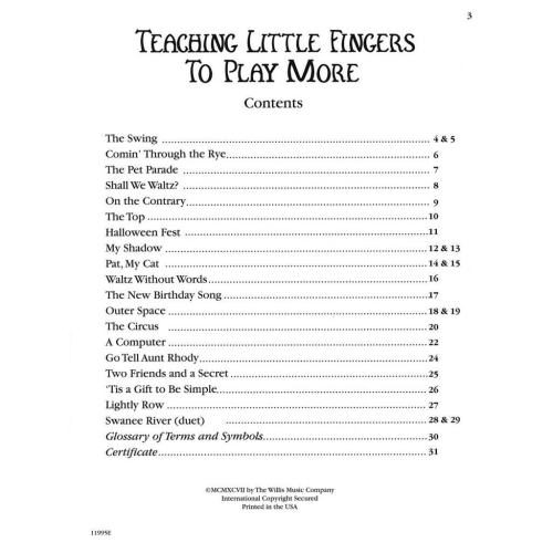 Teaching Little Fingers to Play More