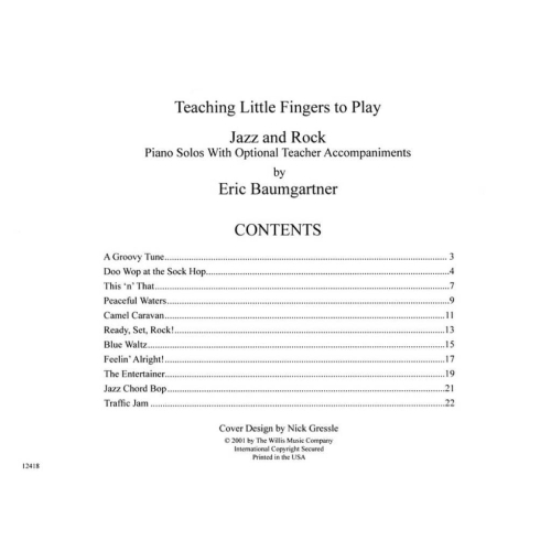 Baumgartner, Eric - Teaching Little Fingers to Play Jazz and Rock