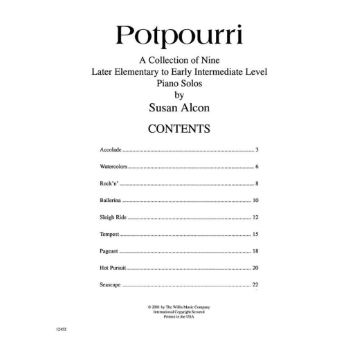 Alcon, Susan - Potpourri