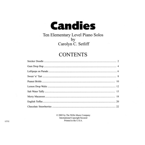 Setliff, Carolyn C. - Candies