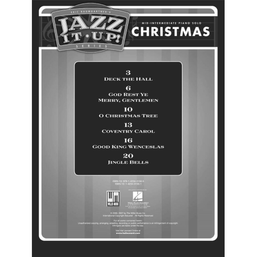 Eric Baumgartner's Jazz It Up! - Christmas - Book