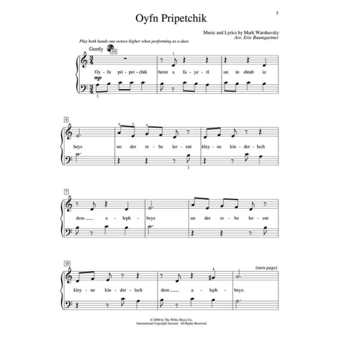 Teaching Little Fingers to Play More Jewish Favori