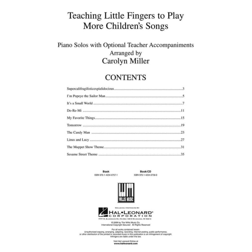 Teaching Little Fingers To Play Children's Songs