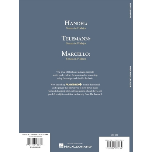 3 Flute Sonatas - Handel, Telemann, Marcello
