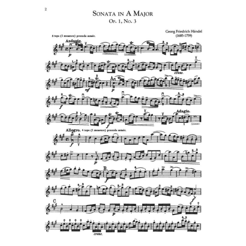 Händel, Georg Friedrich - Six sonatas for flute (or violin) and piano