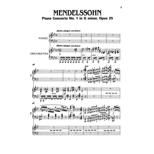 Bartholdy, Felix Mendelssohn - Mendelssohn Concerto No. 1 in G Minor, Op. 25