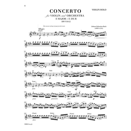 Bach, J.S - Violin Concerto No. 1 in A Minor, BWV1041