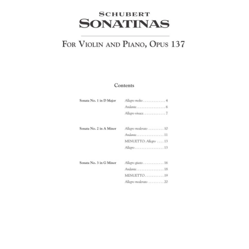 Schubert - Sonatinas