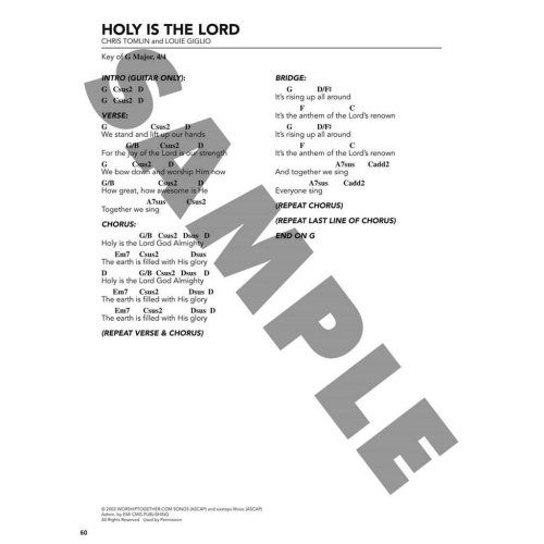 Worship Band Playalong Volume 1: Holy is the Lord - Bass Guitar Edition