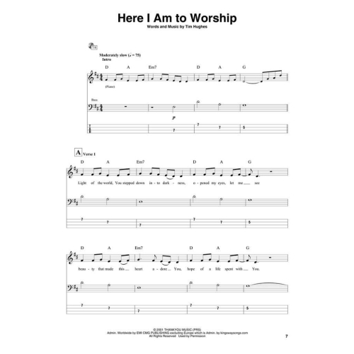 Here I Am to Worship - Bass Edition