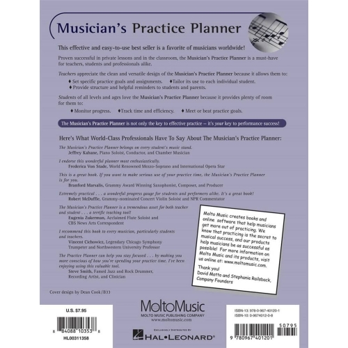 Musicians Practice Planner