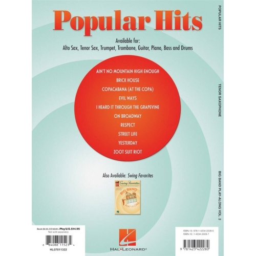 Big Band Play-Along Volume 2: Popular Hits - Tenor Sax