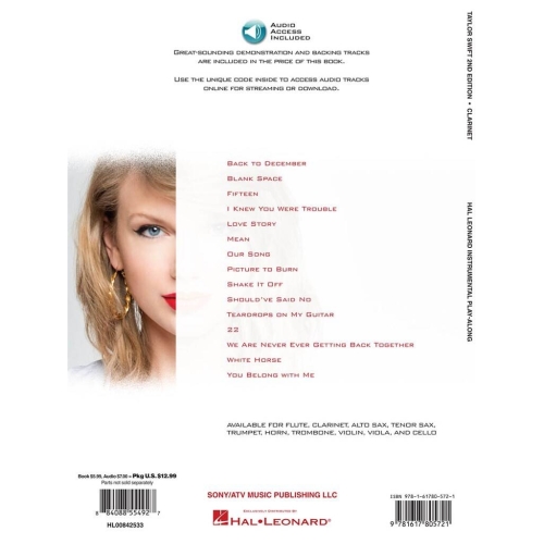 Instrumental Play-Along: Taylor Swift (Clarinet)