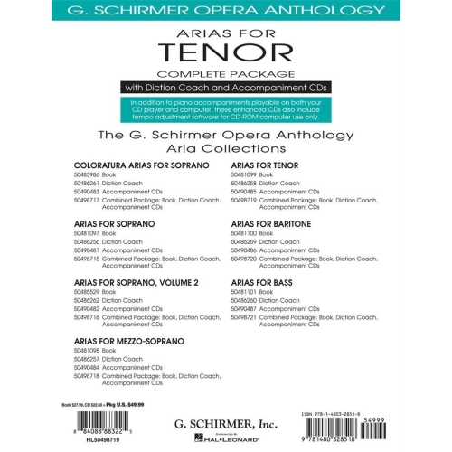 Arias For Tenor - Complete Package