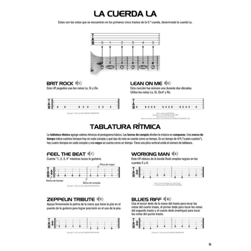 Hal Leonard Guitar Tab Method - Book One (Spanish Edition) -