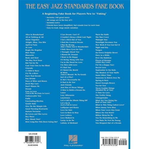 The Easy Jazz Standards Fake Book