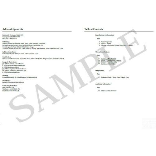 Rockschool: Popular Music Theory Workbook Grade 2