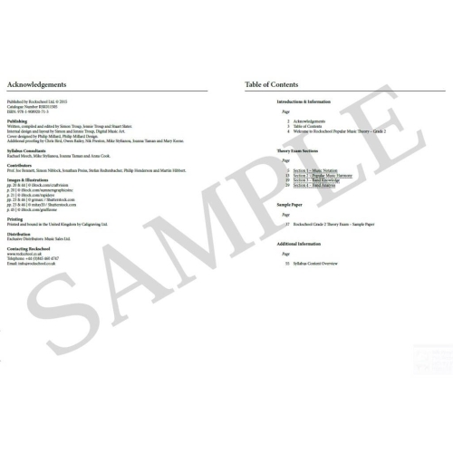 Rockschool Theory Workbook Grade 2