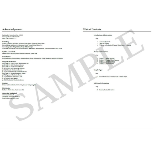 Rockschool: Popular Music Theory Workbook Grade 4