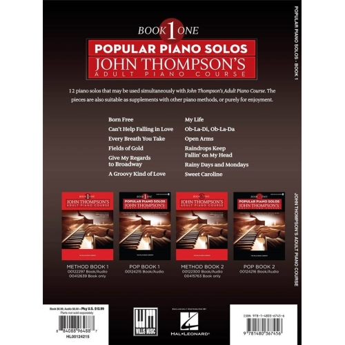 Popular Piano Solos: Adult Piano Course - Book 1