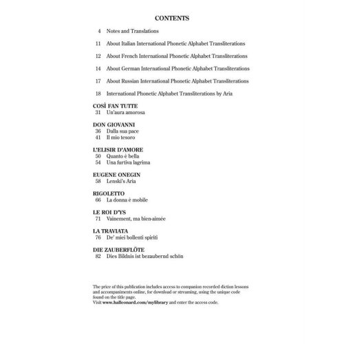 Selected Opera Arias