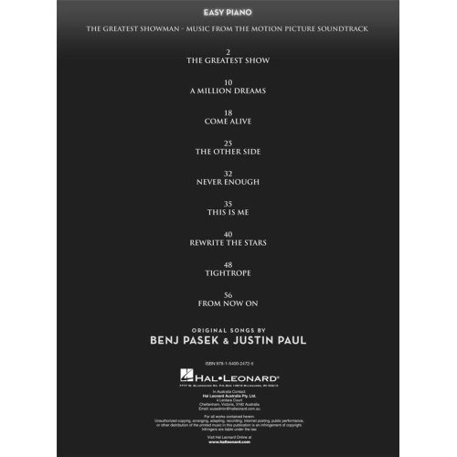 Pasek & Paul - The Greatest Showman