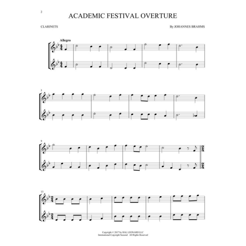 Classical Themes for Two Clarinets