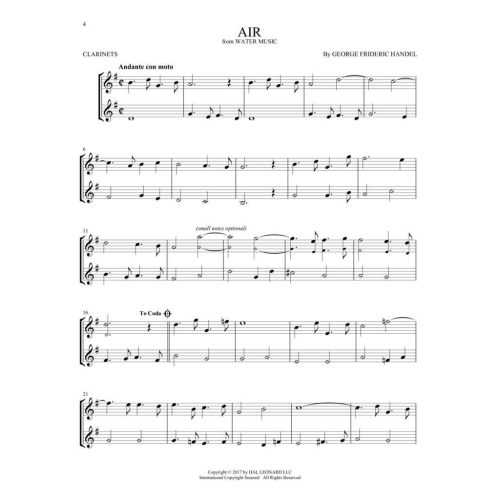Classical Themes for Two Clarinets