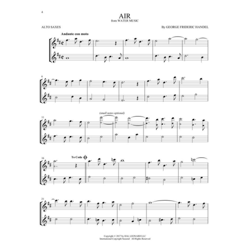 Classical Themes for Two Alto Saxophones