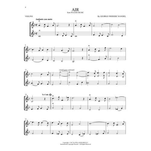 Classical Themes for Two Violins