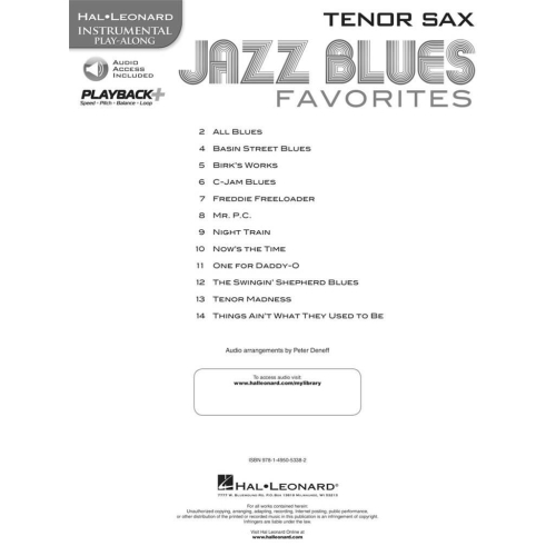 Jazz Blues Favorites (Tenor Saxophone)