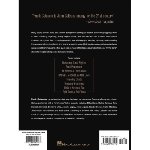 Catalano, Frank - Modern Saxophone Techniques