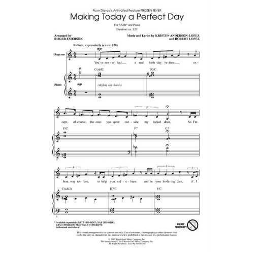 Anderson-Lopez & Lopez - Making Today a Perfect Day