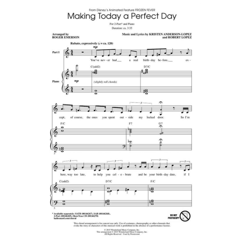 Anderson-Lopez & Lopez - Making Today a Perfect Day