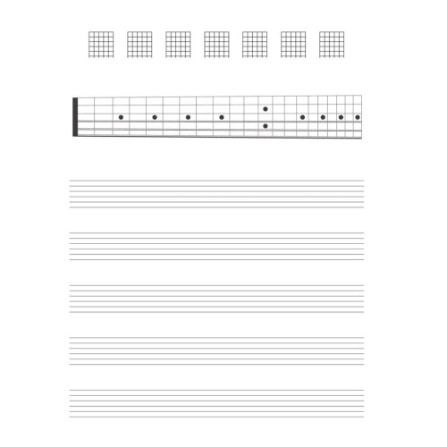 Guitar Tab Manuscript Paper