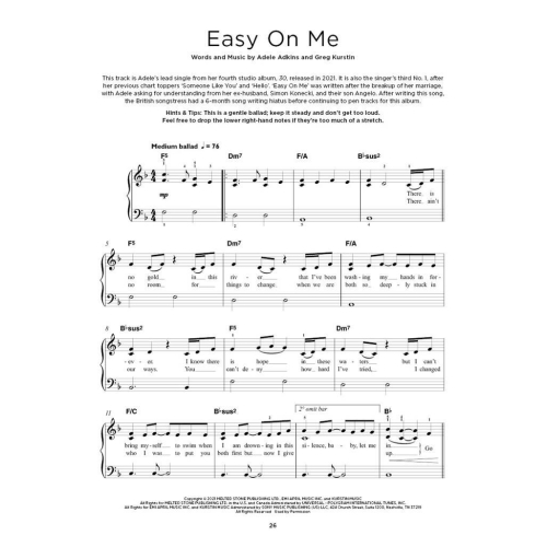 Really Easy Piano: Chart Hits 2021